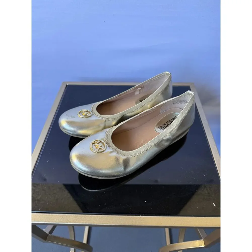 Michael Kors Gold Ballet Flats- Size 4